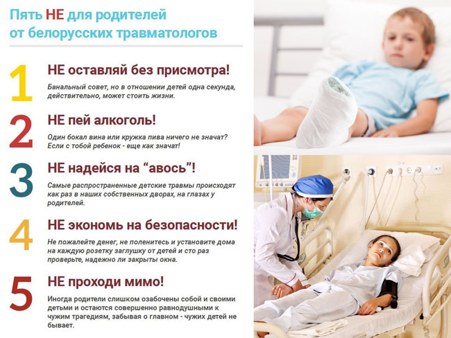 pamyatka-dlya-roditeley Пять НЕ для родителей от белорусских травматологов